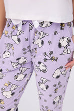 Peanuts Snoopy And Woodstock Super Soft Pajama Tee And Velour Pajama Jogger 2-Piece Set thumbnail 4