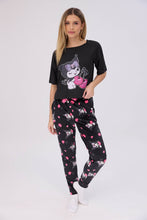 Kuromi Super Soft Pajama Tee And Velour Pajama Jogger 2-Piece Set thumbnail 1