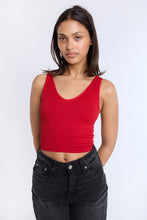 AERO Seamless Ribbed Knit V-Neck Tank Top thumbnail 1