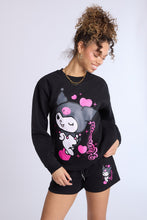 Kuromi Graphic Crew Neck Oversized Sweatshirt thumbnail 1