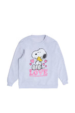 Peanuts Snoopy Love Graphic Glitter Crew Neck Sweatshirt thumbnail 6