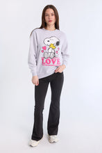 Peanuts Snoopy Love Graphic Glitter Crew Neck Sweatshirt thumbnail 4