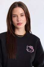 Hello Kitty Graphic Neon Puff Print Crew Neck Sweatshirt thumbnail 3