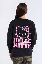 Hello Kitty Graphic Neon Puff Print Crew Neck Sweatshirt thumbnail 2