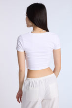 AERO Cotton Short Sleeve V-Neck Cropped Tee thumbnail 3