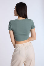 AERO Cotton Short Sleeve V-Neck Cropped Tee thumbnail 11