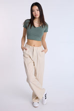 AERO Cotton Short Sleeve V-Neck Cropped Tee thumbnail 12