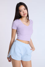 AERO Cotton Short Sleeve V-Neck Cropped Tee thumbnail 13