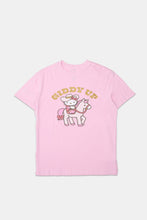 Hello Kitty Giddy Up Graphic Glitter Boyfriend Tee thumbnail 1