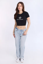 AERO Ribbed Knit Graphic Baby Tee thumbnail 5