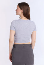 AERO Ribbed Knit Graphic Baby Tee thumbnail 8