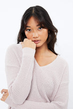 V-Neck Waffle Popcorn Sweater thumbnail 15