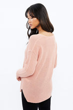 V-Neck Waffle Popcorn Sweater thumbnail 2