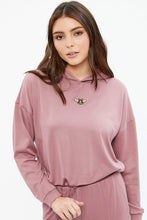 Super Soft Tie Bottom Midi Embroidered Hoodie thumbnail 4