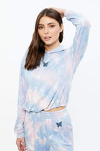 Super Soft Tie Bottom Midi Embroidered Hoodie thumbnail 1