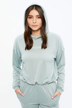 Super Soft Tie Bottom Midi Embroidered Hoodie thumbnail 13