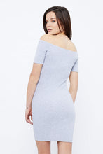 Button Front Off the Shoulder Dress thumbnail 7