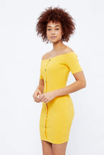 Button Front Off the Shoulder Dress thumbnail 10