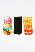 Womens Assorted Junk Food 3 Pack Crew Socks thumbnail 1