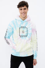 North Western Box Logo Tie Dye Graphic Popover Hoodie thumbnail 1