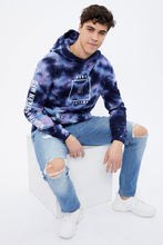 North Western Box Logo Tie Dye Graphic Popover Hoodie thumbnail 6