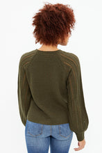 Knit Sweater with Pointelle Sleeves thumbnail 5