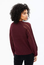 Knit Sweater with Pointelle Sleeves thumbnail 13