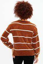 Striped Pullover Sweater with Balloon Sleeves thumbnail 8