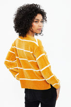 Striped Pullover Sweater with Balloon Sleeves thumbnail 11