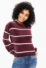 Striped Pullover Sweater with Balloon Sleeves thumbnail 13