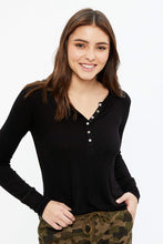 Ribbed Henley Long Sleeve thumbnail 5