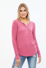 Ribbed Henley Long Sleeve thumbnail 2