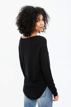 Brushed Waffle V-Neck Long Sleeve thumbnail 10