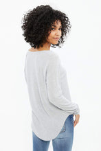Brushed Waffle V-Neck Long Sleeve thumbnail 13