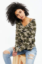 Brushed Waffle V-Neck Long Sleeve thumbnail 7