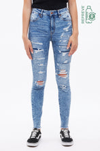 Jegging Emma dÃ©chirÃ© et rÃ©parÃ© Repreve taille haute thumbnail 1