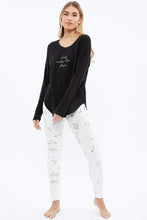 High Rise Velour Constellation Pajama Legging thumbnail 3