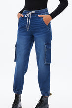 High Rise Knit Denim Cargo Jogger thumbnail 4