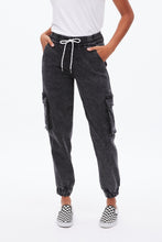 High Rise Knit Denim Cargo Jogger thumbnail 14