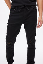 Knit Denim Destroyed Jogger thumbnail 3