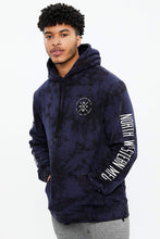 North Western Linear Wolf Tie Dye Graphic Hoodie thumbnail 1