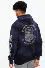 North Western Linear Wolf Tie Dye Graphic Hoodie thumbnail 9