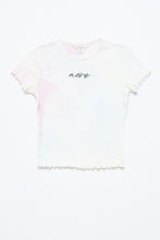 Girls Ribbed Lettuce Edge Embroidered Tie Dye AERO Graphic Tee thumbnail 1