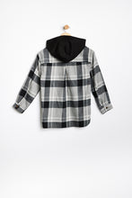 AERO Girls Hooded Plaid Button-Up Shirt thumbnail 3
