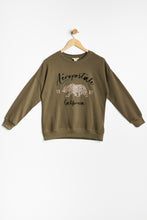 AERO Girls AÃ©ropostale California 1987 Animal Print Graphic Crew Neck Oversize Sweatshirt thumbnail 1