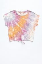 T-shirt AERO Super-Doux teint noué manche courte noué à l'avant pour filles thumbnail 3