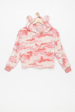 Haut à capuchon à enfiler oreilles d'ours pyjama en Sherpa camouflage brodé Aéropostale pour fille thumbnail 1