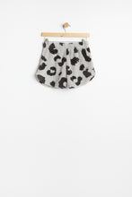 AERO Girls Leopard Print Plush Sherpa Embroidered Pajama Short thumbnail 2