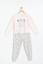 Ensemble pyjama 2 pièces AERO super doux à imprimé graphique Magical 87 Licorne pour fille thumbnail 1