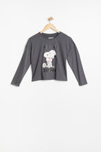 Ensemble pyjama 2 pièces AERO super doux à imprimé graphique Snoopy Peanuts pour fille thumbnail 2